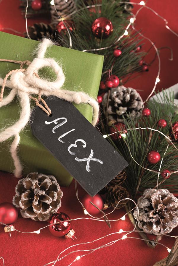 Schieferstein mit Papierkordel 10x5x0,5cm